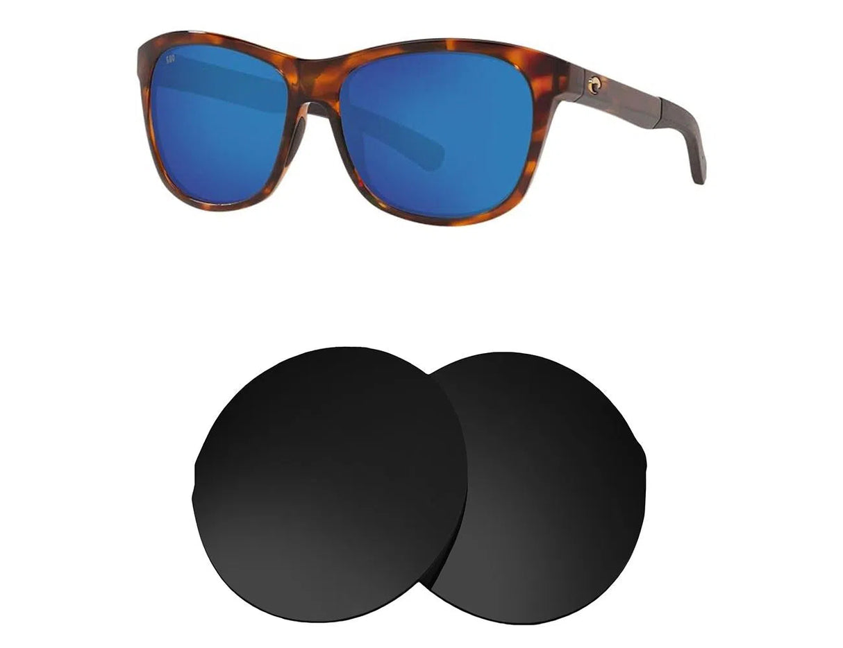 Costa Del Mar Vela-Replacement Lenses-Volcanic Black-Non-Polarized-Seek Optics
