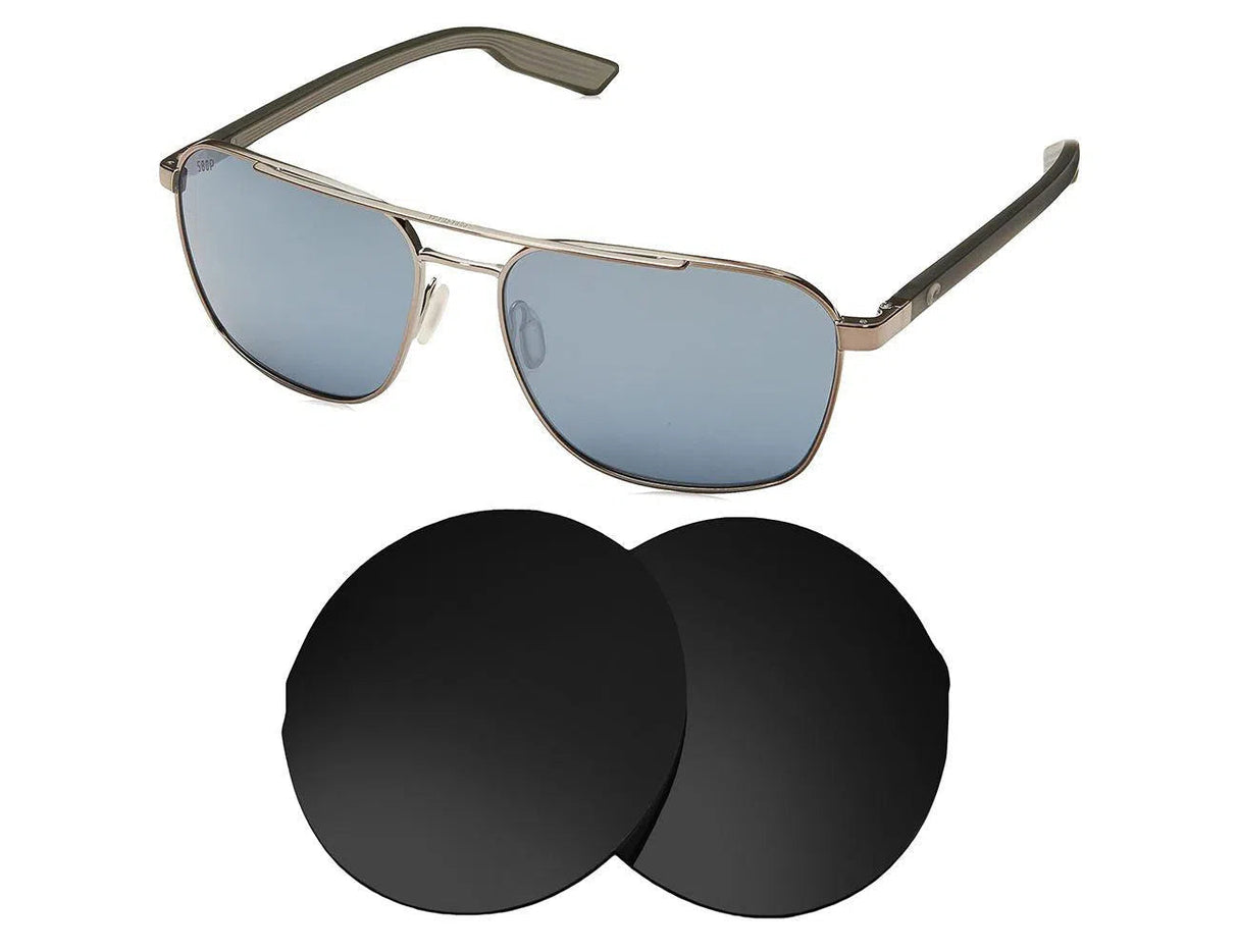 Costa Del Mar Wader-Replacement Lenses-Volcanic Black-Non-Polarized-Seek Optics