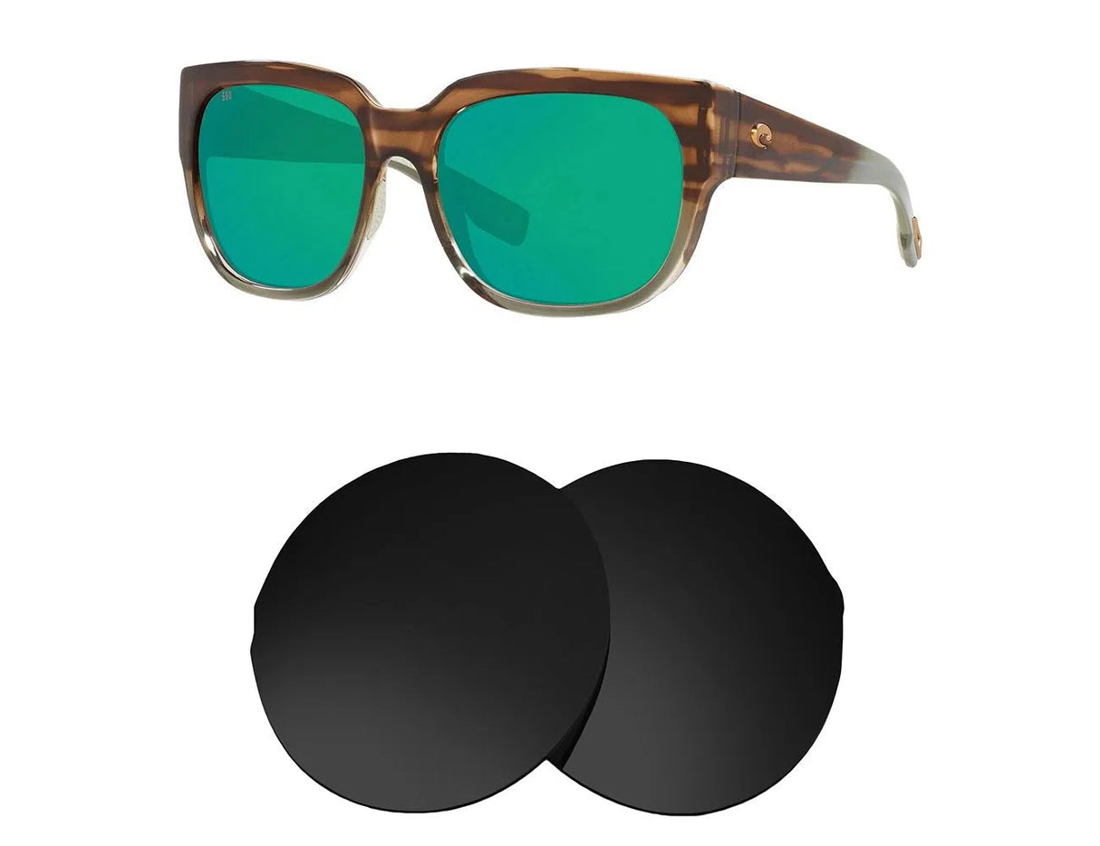 Costa Del Mar Waterwoman 2-Replacement Lenses-Volcanic Black-Non-Polarized-Seek Optics