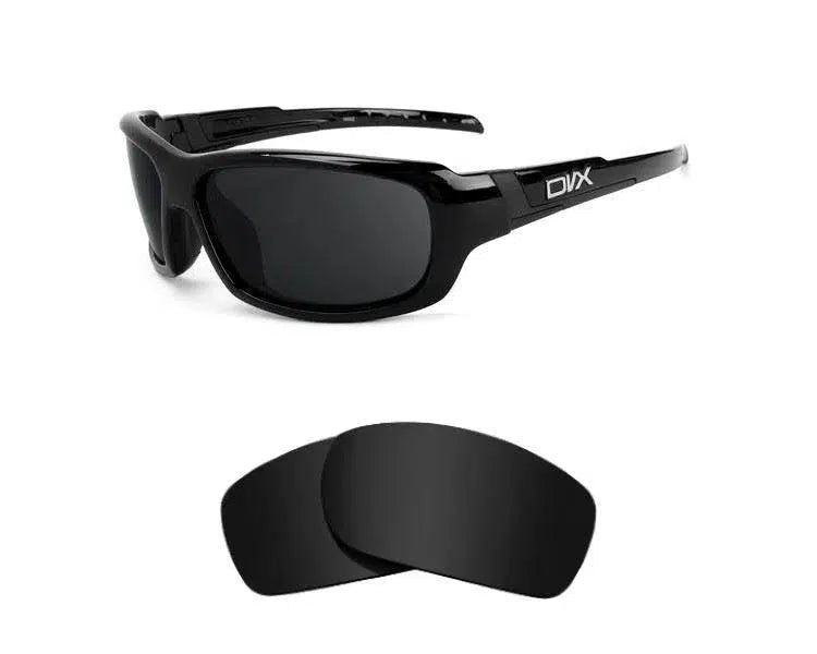 DVX Eyewear Spoiler-Replacement Lenses-Volcanic Black-Non-Polarized-Seek Optics