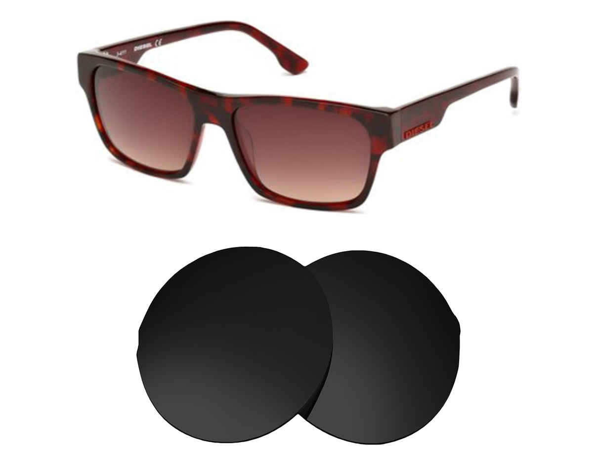 Diesel DL 0012 (57mm)-Replacement Lenses-Volcanic Black-Non-Polarized-Seek Optics