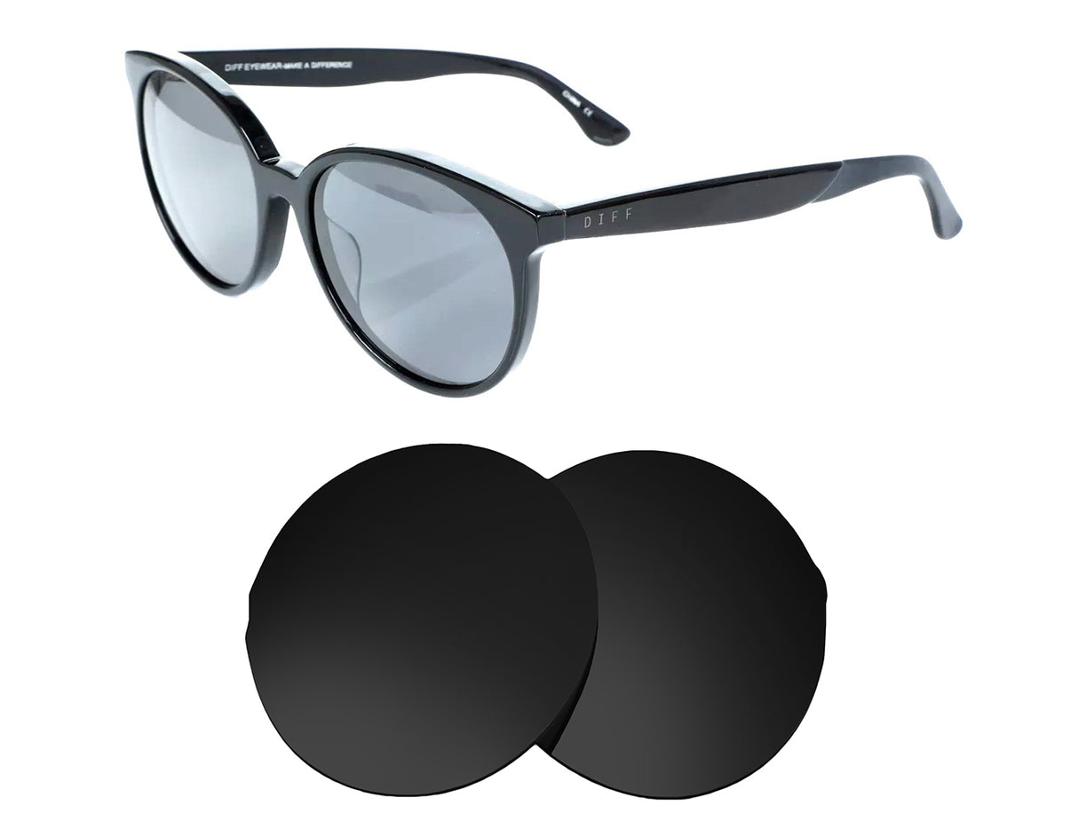 Diff Eyewear Cosmo-Replacement Lenses-Volcanic Black-Non-Polarized-Seek Optics