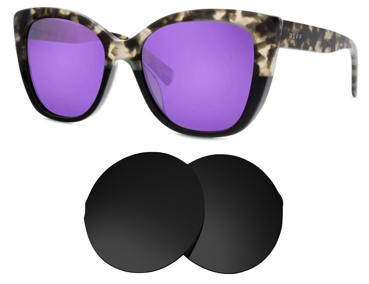 Diff Eyewear Ruby-Replacement Lenses-Volcanic Black-Non-Polarized-Seek Optics