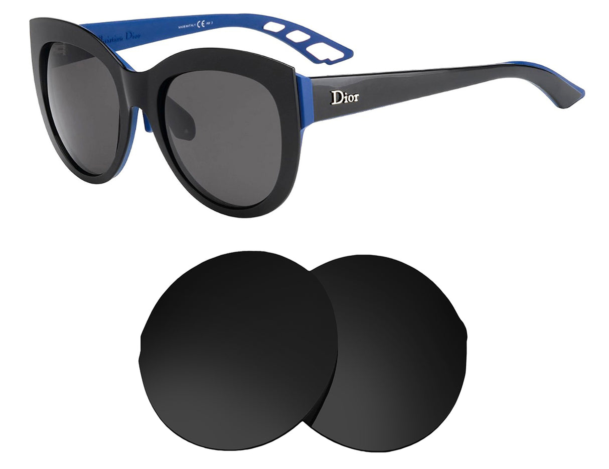 Christian Dior Decale 1-Replacement Lenses-Volcanic Black-Non-Polarized-Seek Optics