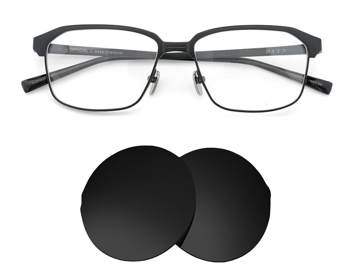 Dita Official Beta Titanium-Replacement Lenses-Volcanic Black-Non-Polarized-Seek Optics