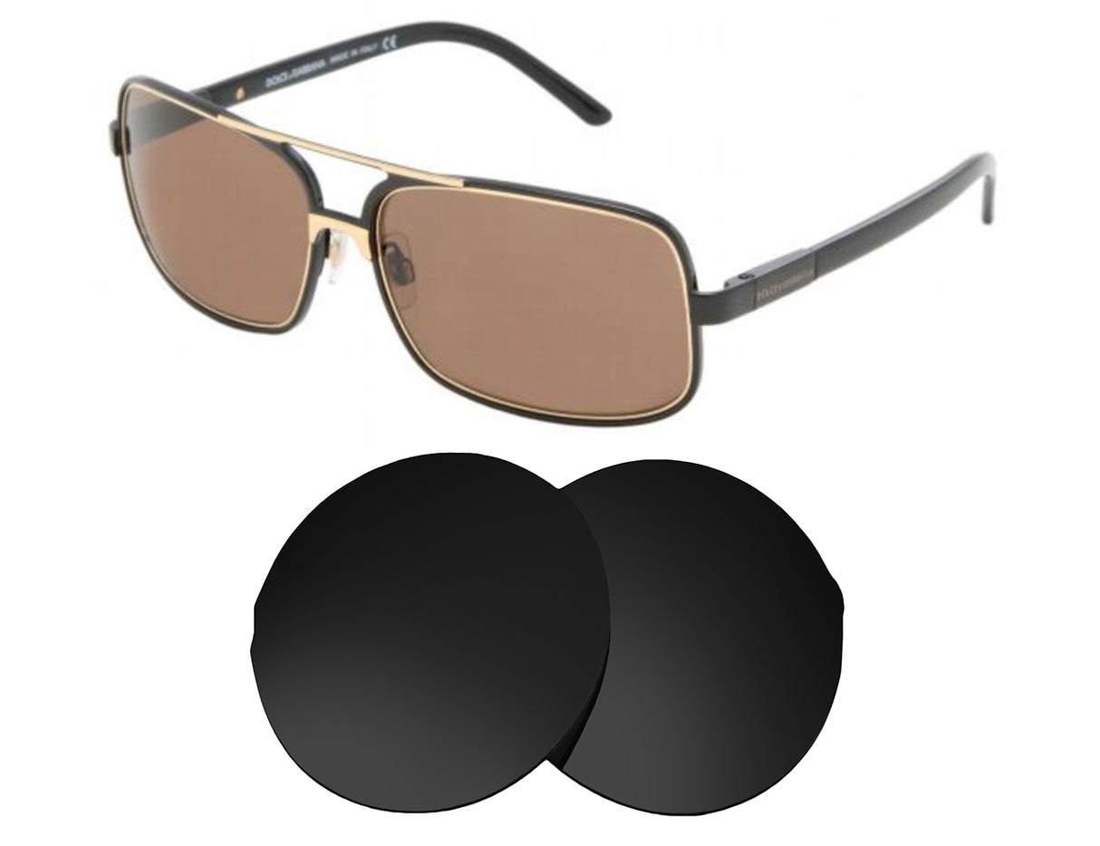 Dolce & Gabbana D&G 2448-Replacement Lenses-Volcanic Black-Non-Polarized-Seek Optics