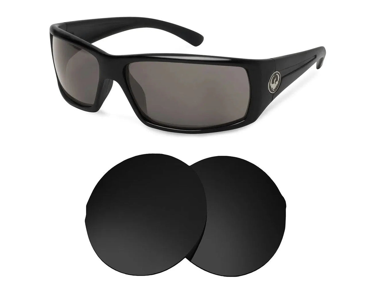 Dragon Cinch-Replacement Lenses-Volcanic Black-Non-Polarized-Seek Optics