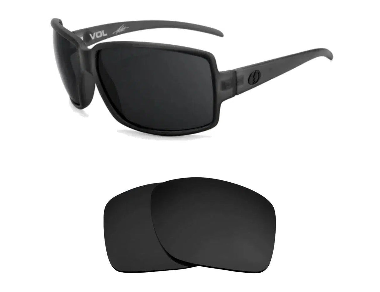 Electric Vol-Replacement Lenses-Volcanic Black-Non-Polarized-Seek Optics