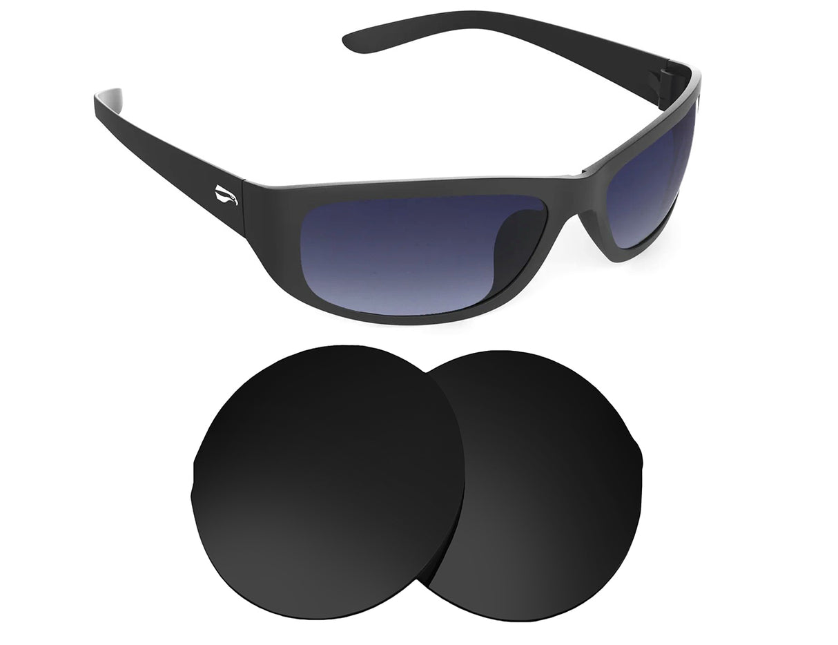 Flying Eyes Optics Golden Eagle Sport (Standard)-Replacement Lenses-Volcanic Black-Non-Polarized-Seek Optics