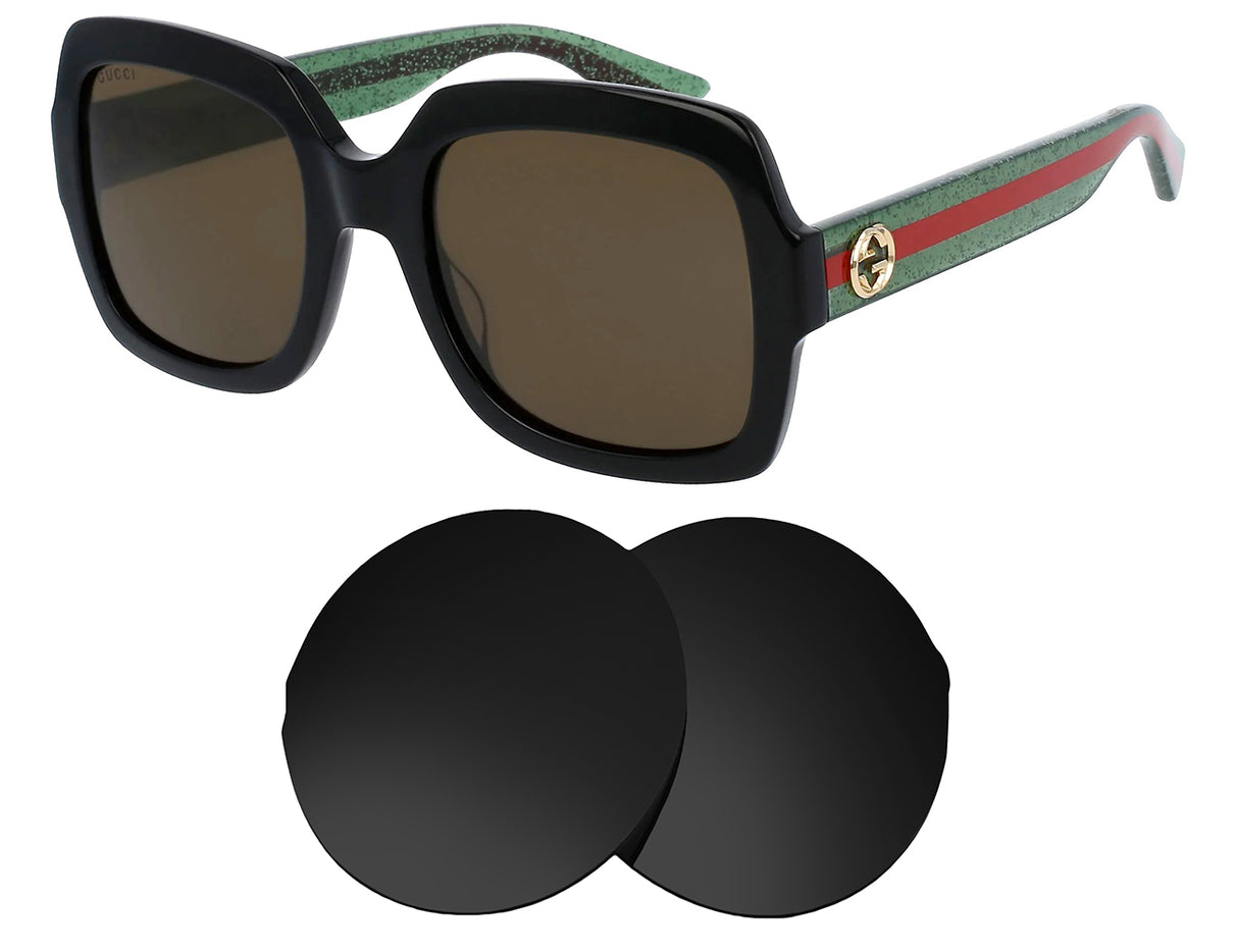Gucci GG0036SN-Replacement Lenses-Volcanic Black-Non-Polarized-Seek Optics