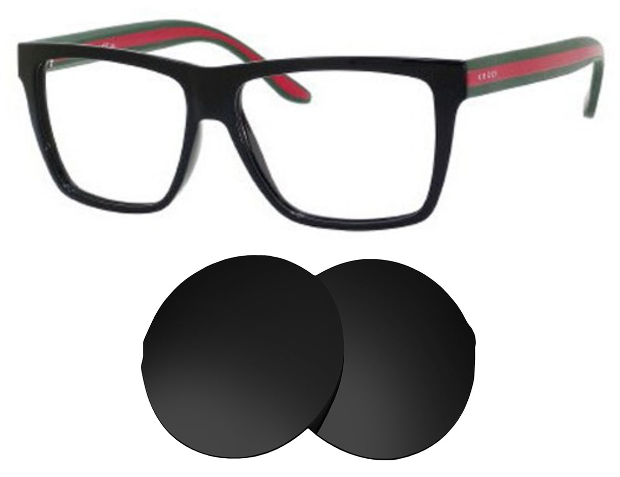 Gucci GG1008-Replacement Lenses-Volcanic Black-Non-Polarized-Seek Optics
