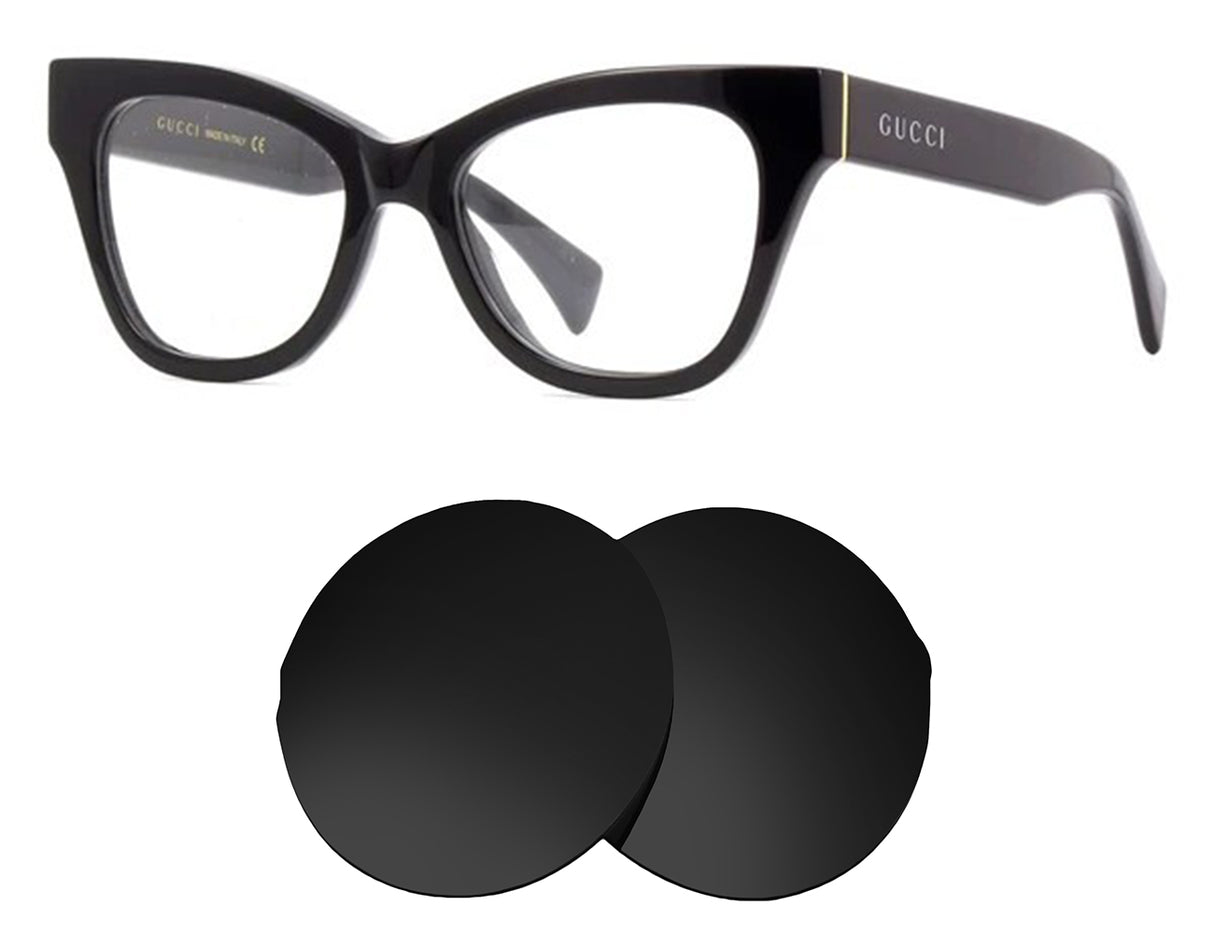 Gucci GG1133O-Replacement Lenses-Volcanic Black-Non-Polarized-Seek Optics