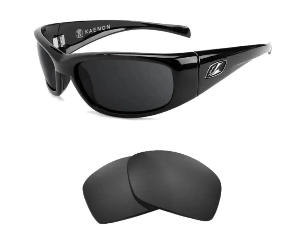 Kaenon Rhino-Replacement Lenses-Volcanic Black-Non-Polarized-Seek Optics