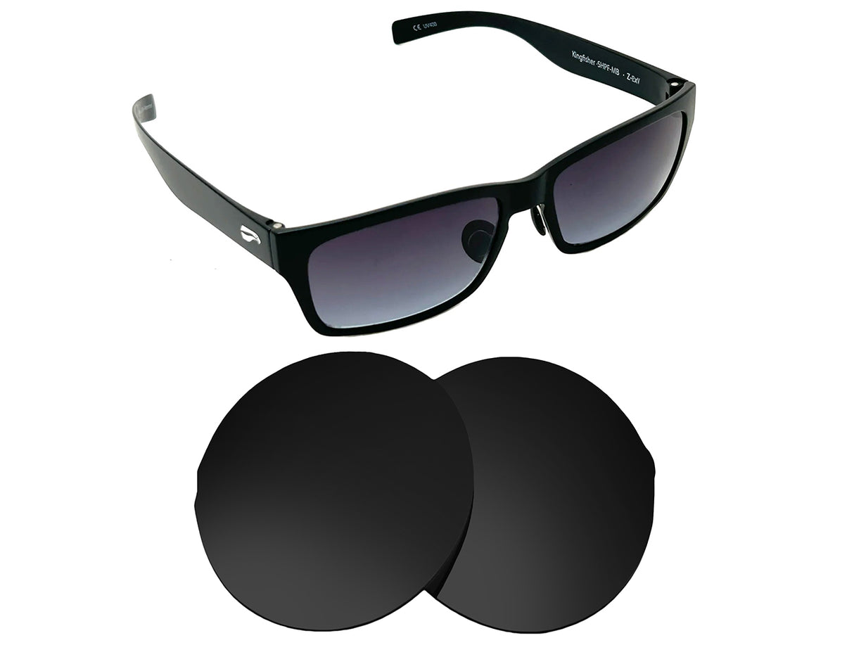 Flying Eyes Optics Kingfisher (Standard)-Replacement Lenses-Volcanic Black-Non-Polarized-Seek Optics