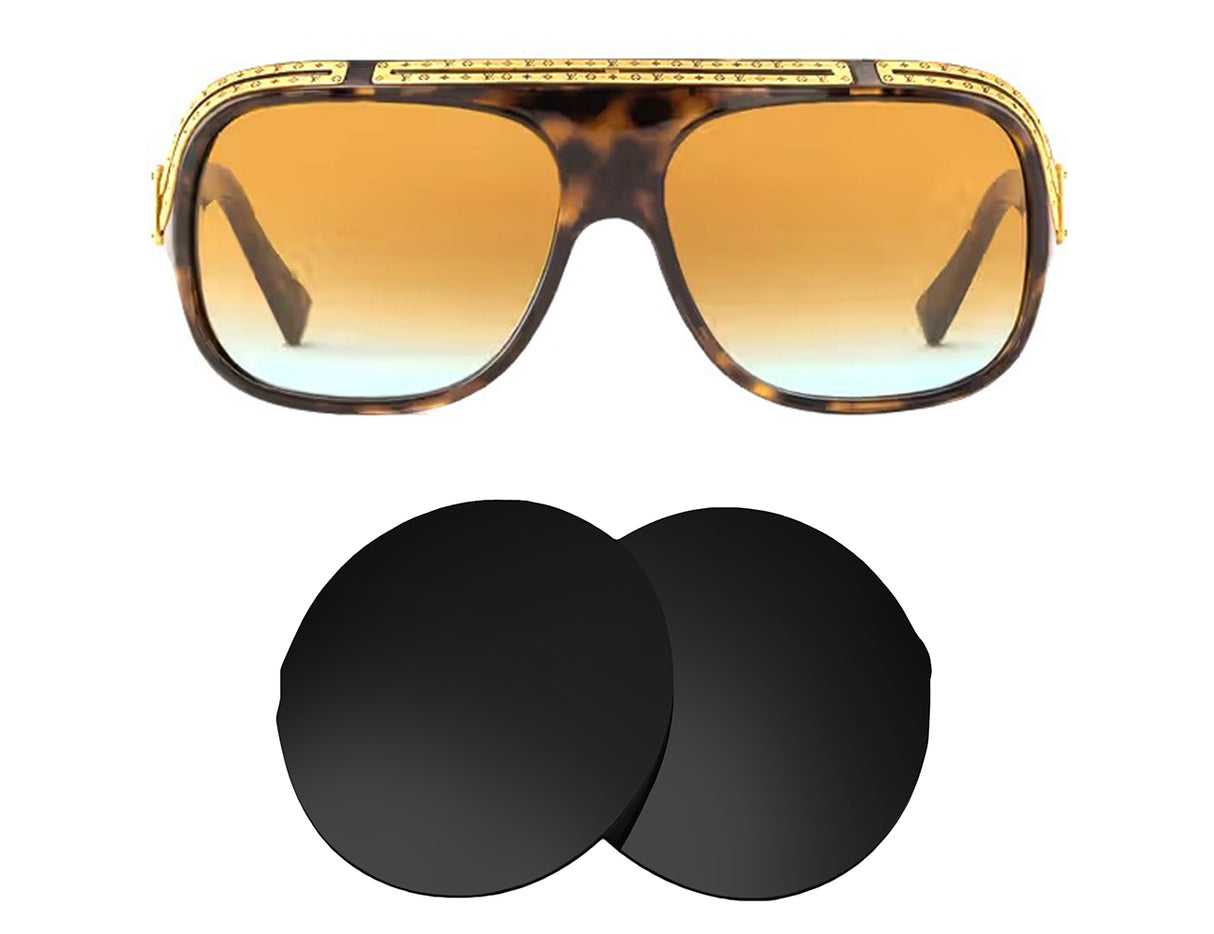 Louis Vuitton 1.0 Millionaire (Aviator)-Replacement Lenses-Volcanic Black-Non-Polarized-Seek Optics