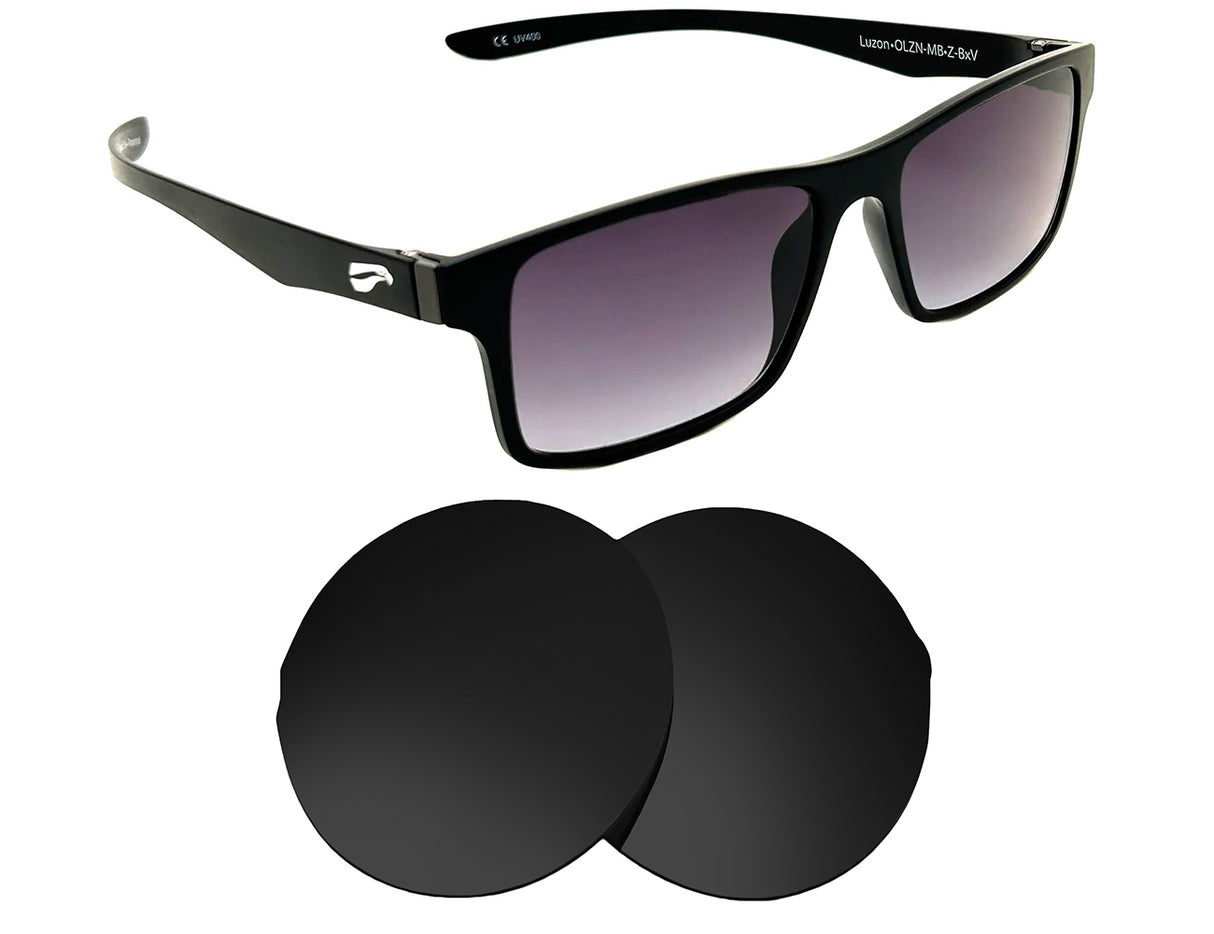 Flying Eyes Optics Luzon-Replacement Lenses-Volcanic Black-Non-Polarized-Seek Optics