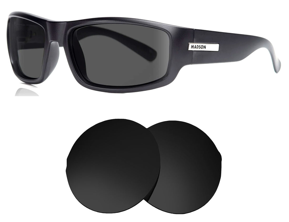 Madson 101-Replacement Lenses-Volcanic Black-Non-Polarized-Seek Optics