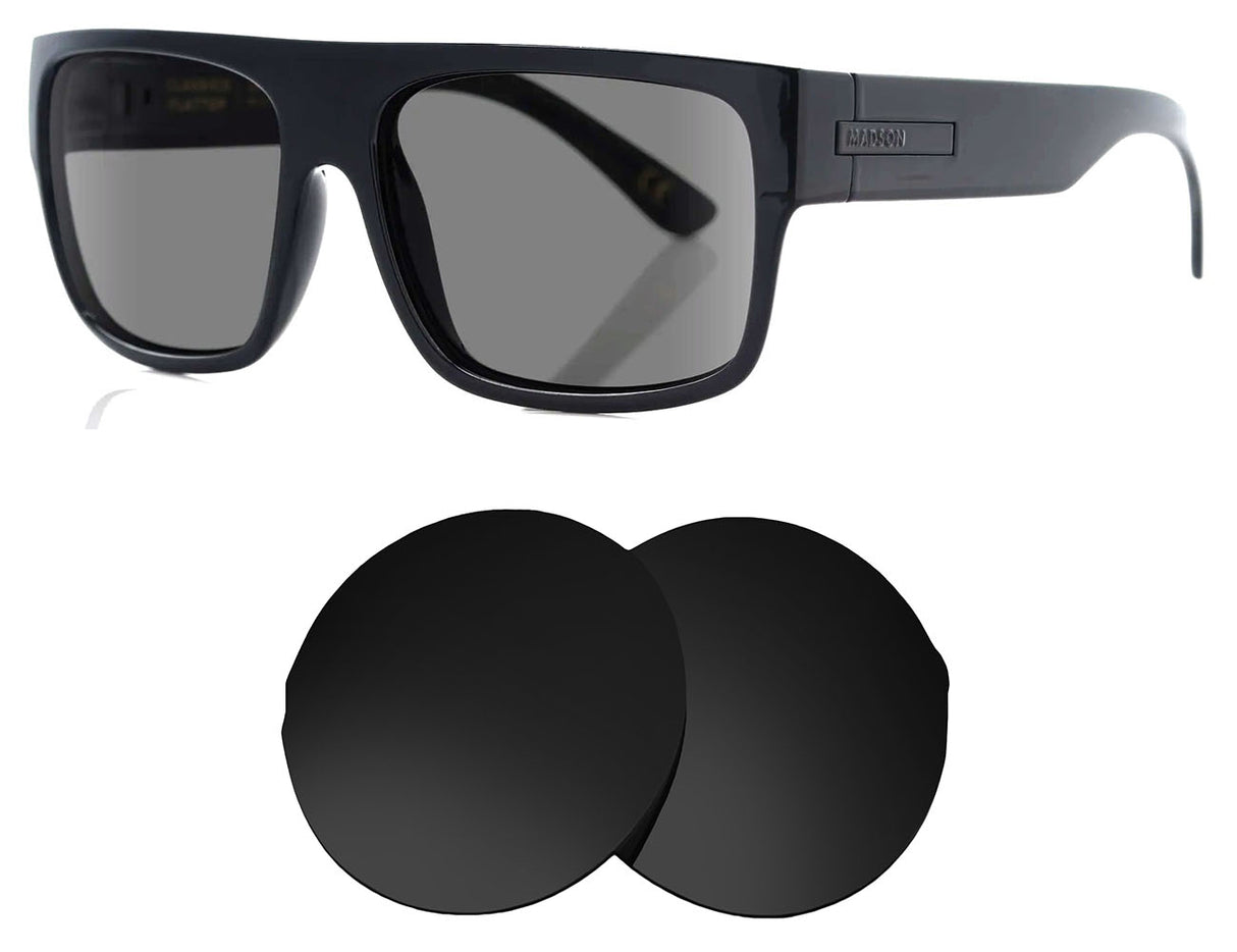 Madson Classico Flattop-Replacement Lenses-Volcanic Black-Non-Polarized-Seek Optics