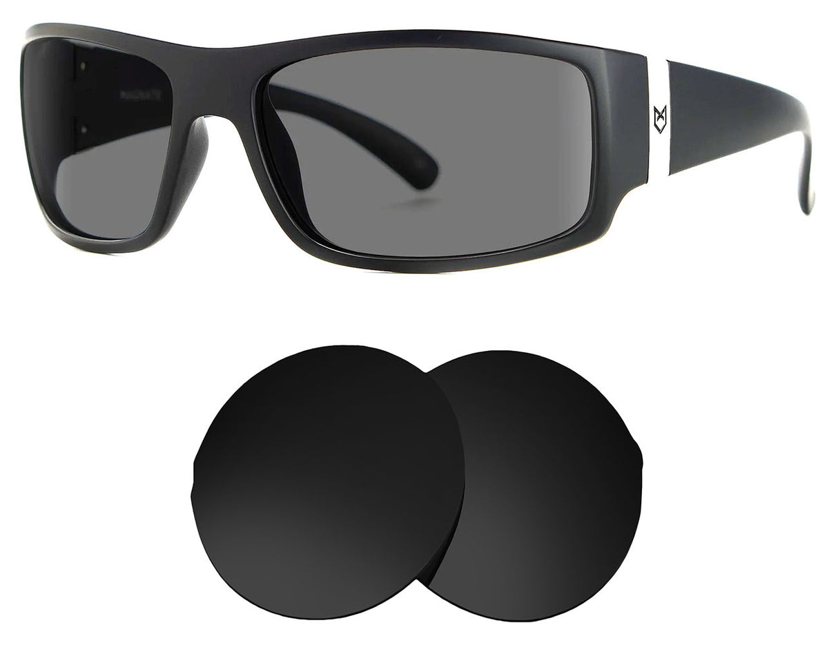 Madson Magnate-Replacement Lenses-Volcanic Black-Non-Polarized-Seek Optics