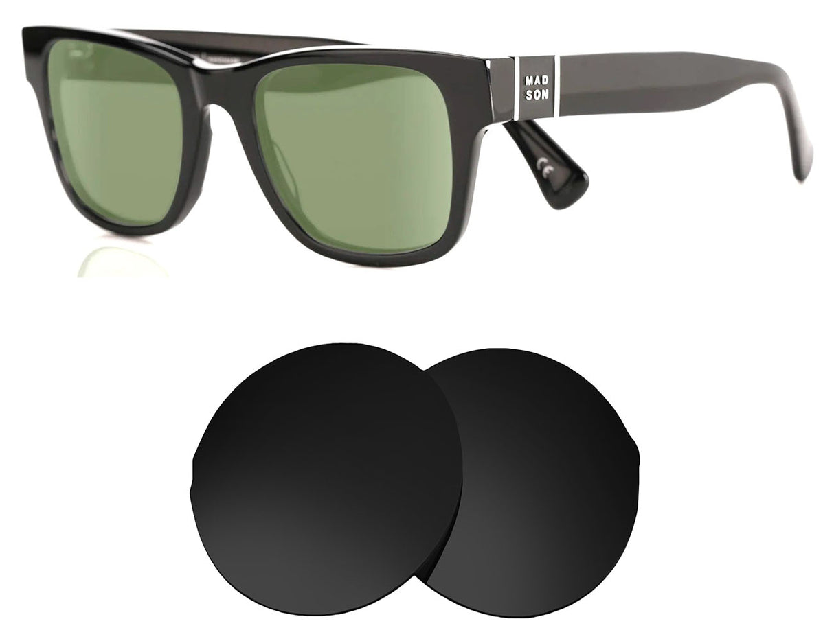 Madson Memphis XL-Replacement Lenses-Volcanic Black-Non-Polarized-Seek Optics