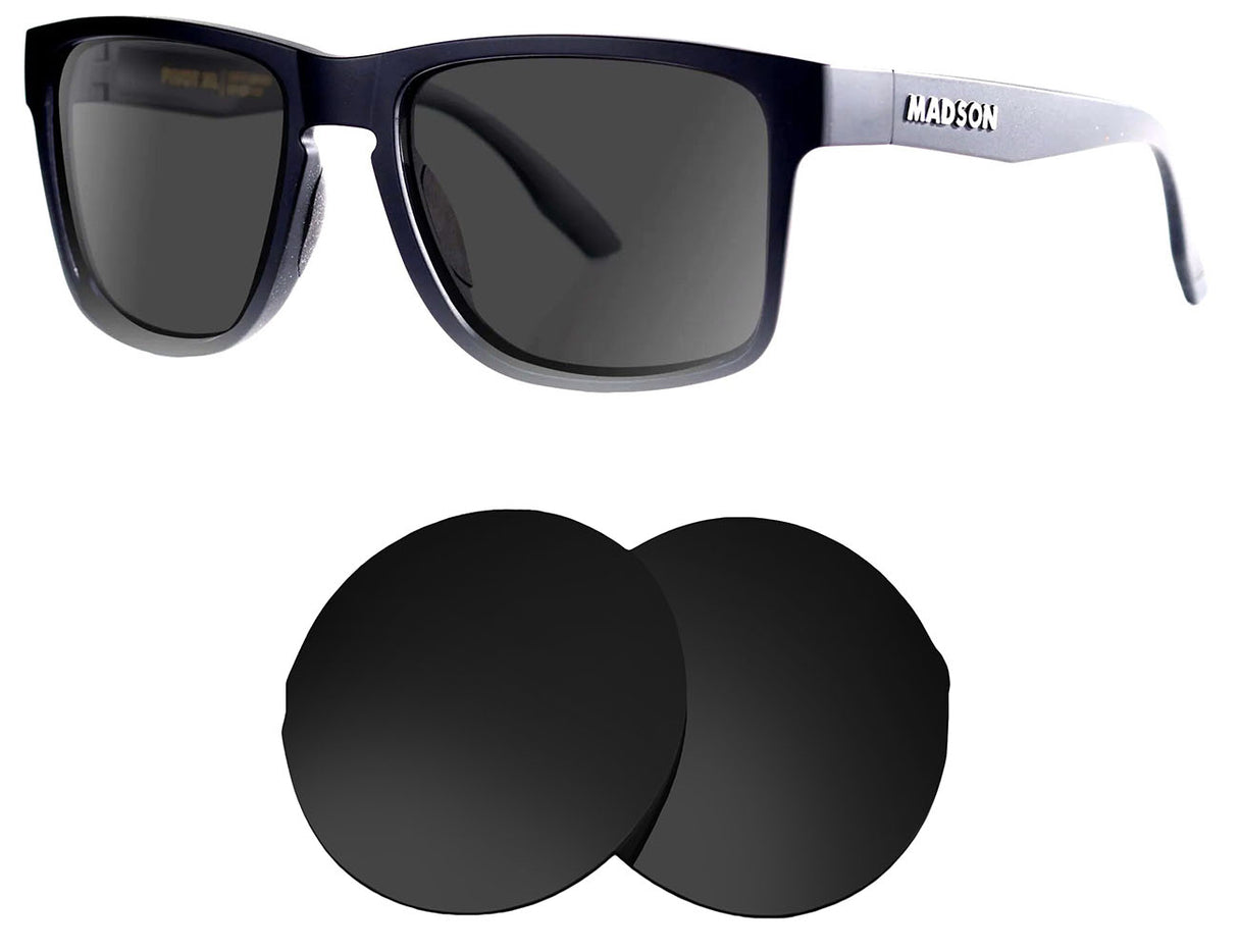 Madson Pivot XL-Replacement Lenses-Volcanic Black-Non-Polarized-Seek Optics