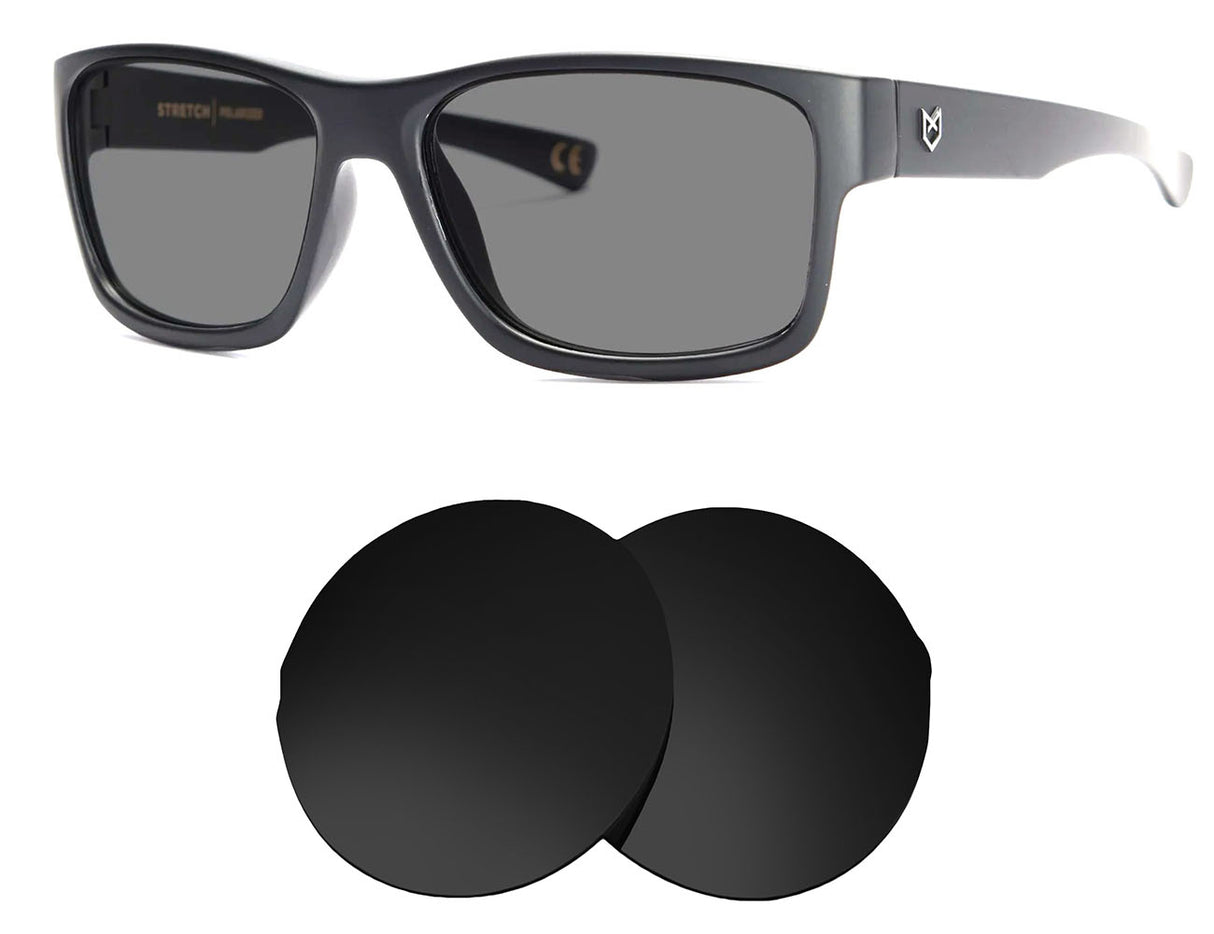 Madson Stretch-Replacement Lenses-Volcanic Black-Non-Polarized-Seek Optics