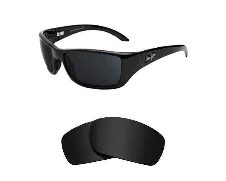 Maui Jim Canoes MJ208-Replacement Lenses-Volcanic Black-Non-Polarized-Seek Optics