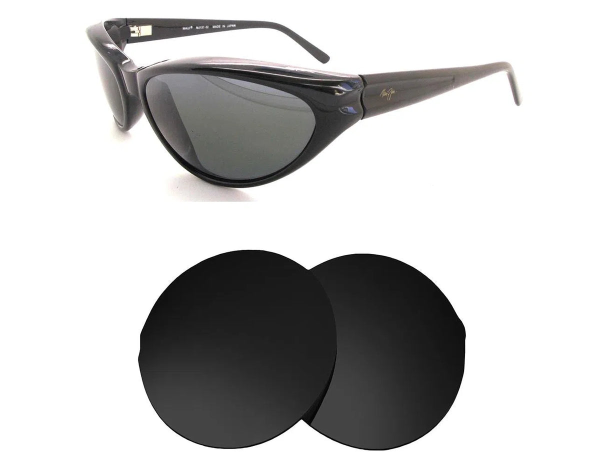 Maui Jim Catamaran MJ137-Replacement Lenses-Volcanic Black-Non-Polarized-Seek Optics