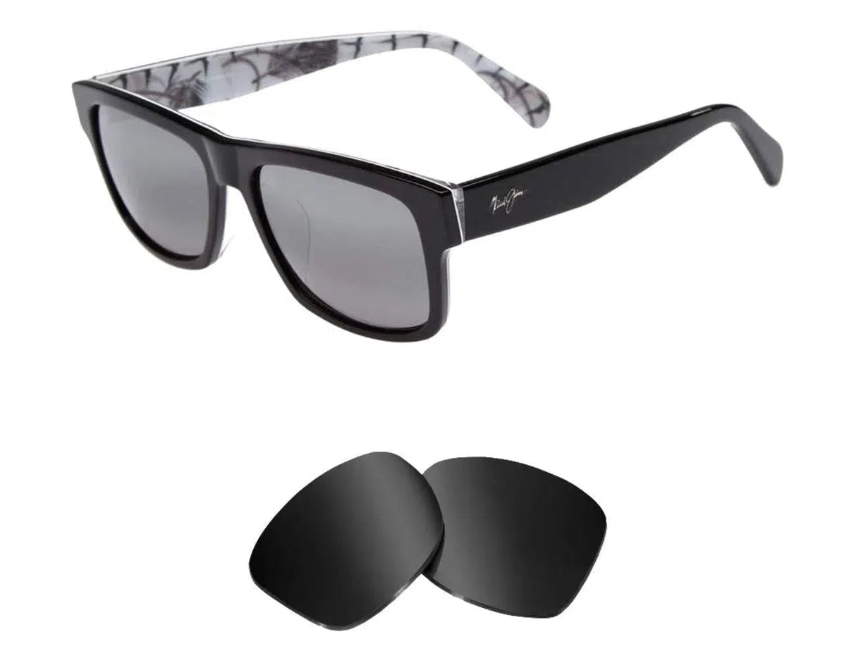Maui Jim Charlie Lyon Rhythm MJ790-Replacement Lenses-Volcanic Black-Non-Polarized-Seek Optics