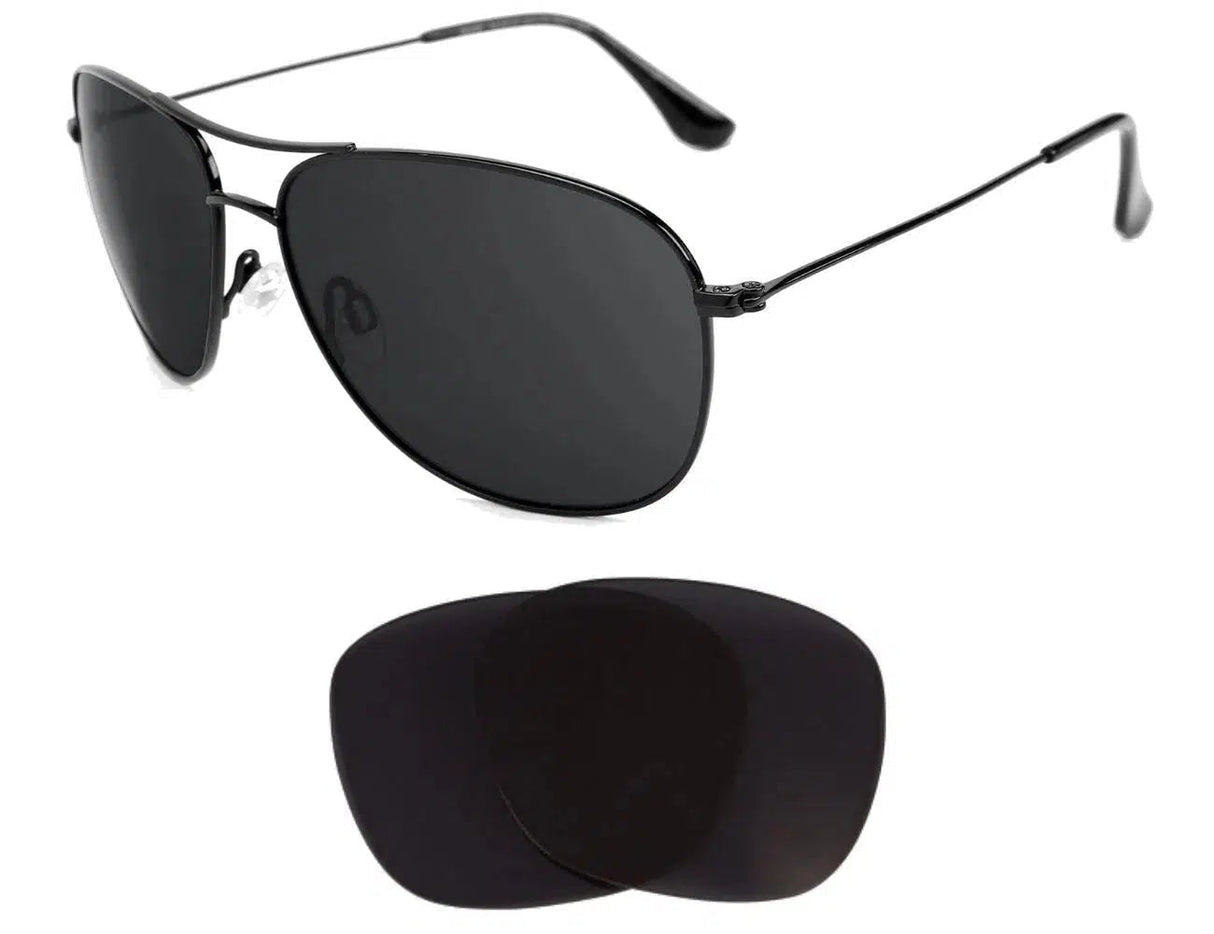 Maui Jim Cliff House MJ247-Replacement Lenses-Volcanic Black-Non-Polarized-Seek Optics