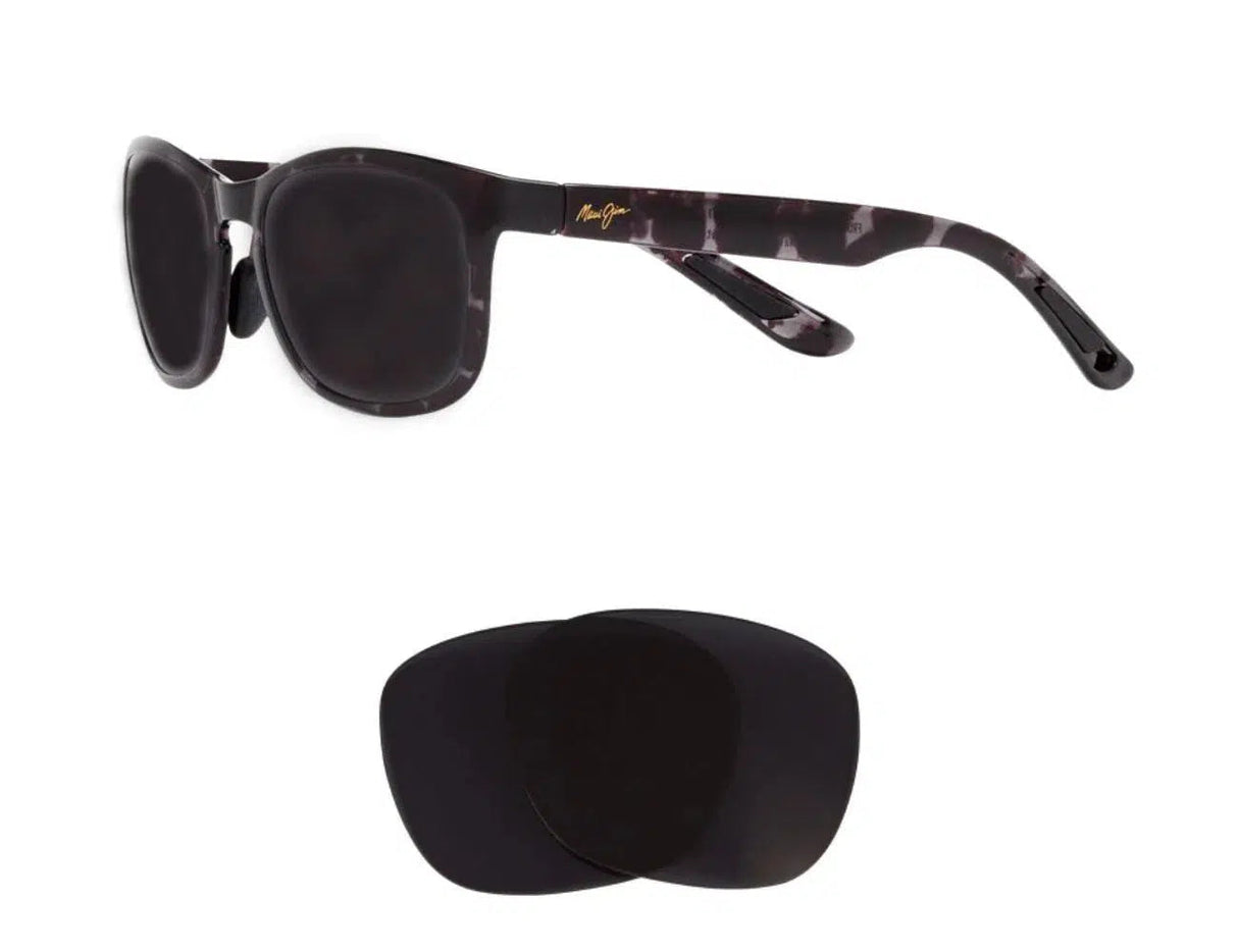 Maui Jim Front Street MJ431-Replacement Lenses-Volcanic Black-Non-Polarized-Seek Optics