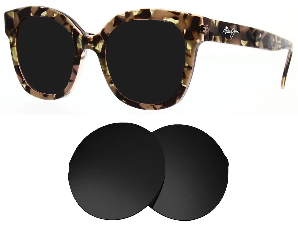 Maui Jim Honey Girl MJ751-Replacement Lenses-Volcanic Black-Non-Polarized-Seek Optics