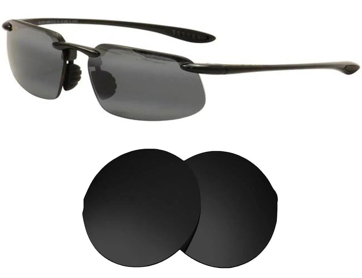 Maui Jim Kanaha MJ409-Replacement Lenses-Volcanic Black-Non-Polarized-Seek Optics
