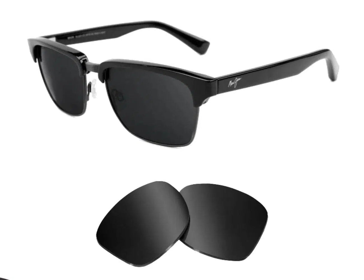 Maui Jim Kawika MJ257-Replacement Lenses-Volcanic Black-Non-Polarized-Seek Optics