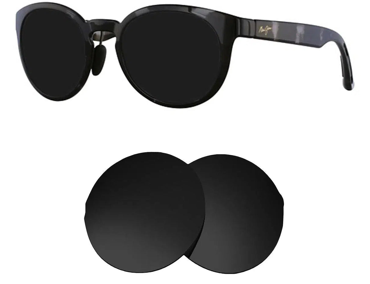 Maui Jim Keanae MJ420-Replacement Lenses-Volcanic Black-Non-Polarized-Seek Optics