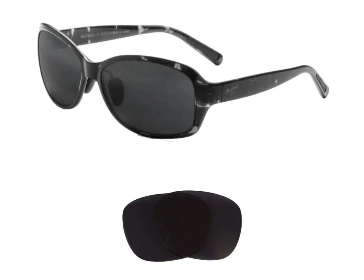 Maui Jim Koki Beach MJ433-Replacement Lenses-Volcanic Black-Non-Polarized-Seek Optics