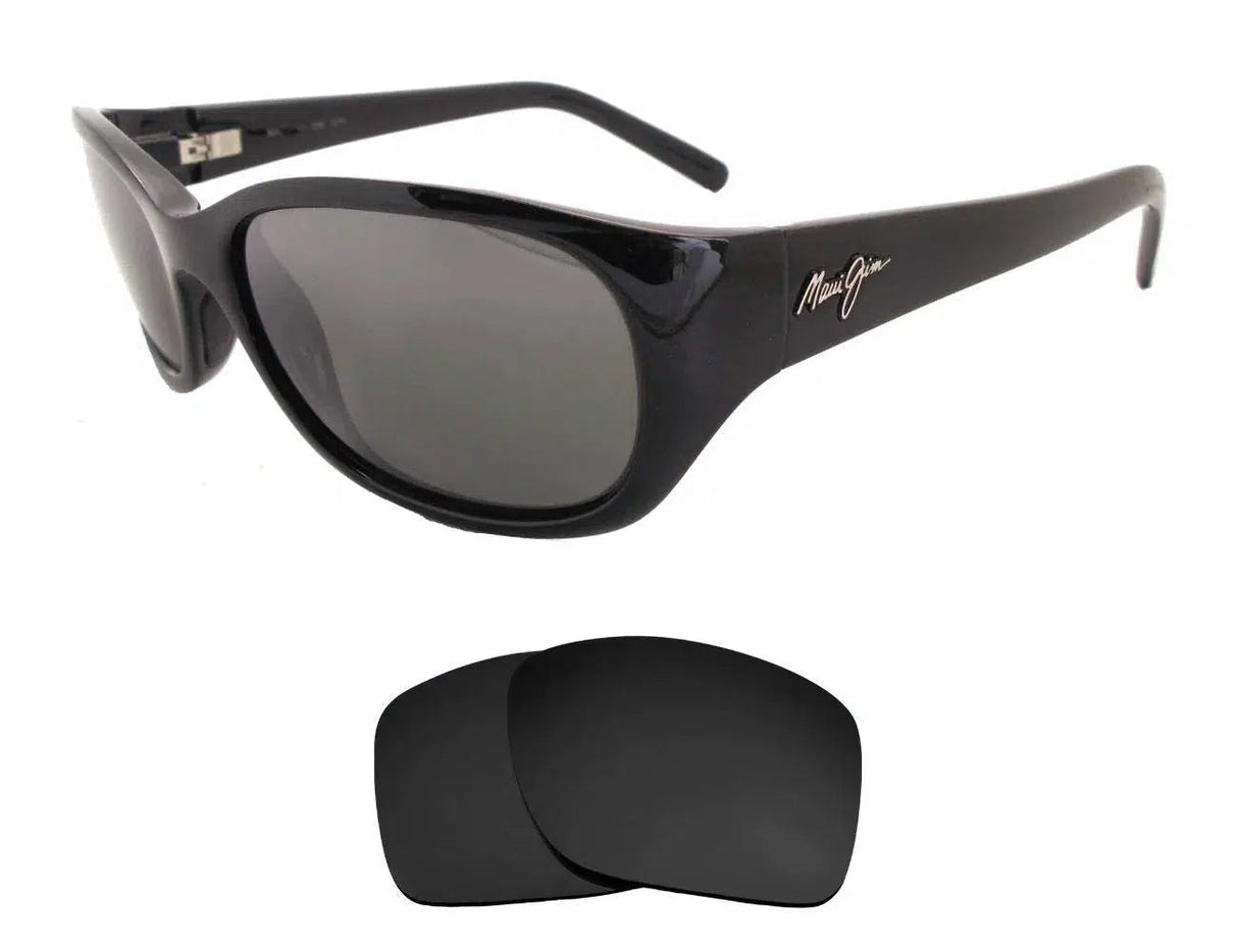 Maui Jim Kuiaha Bay MJ286-Replacement Lenses-Volcanic Black-Non-Polarized-Seek Optics