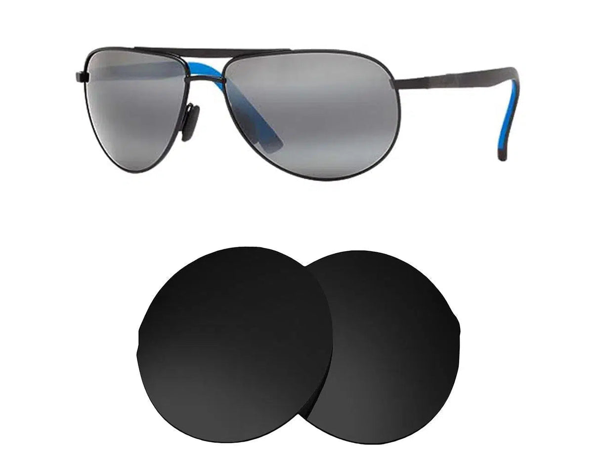 Maui Jim Leeward Coast MJ297-Replacement Lenses-Volcanic Black-Non-Polarized-Seek Optics