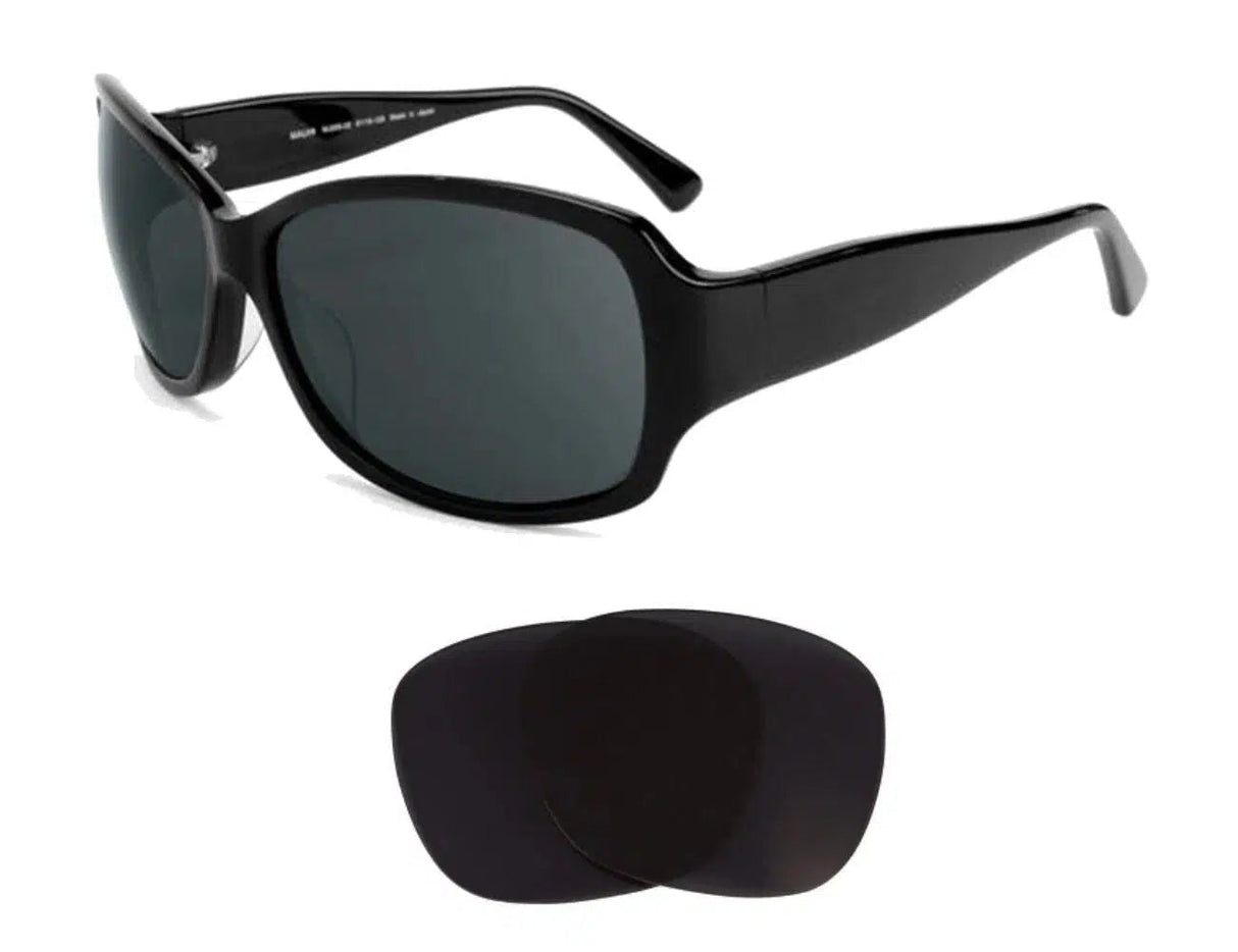 Maui Jim Nalani MJ295-Replacement Lenses-Volcanic Black-Non-Polarized-Seek Optics