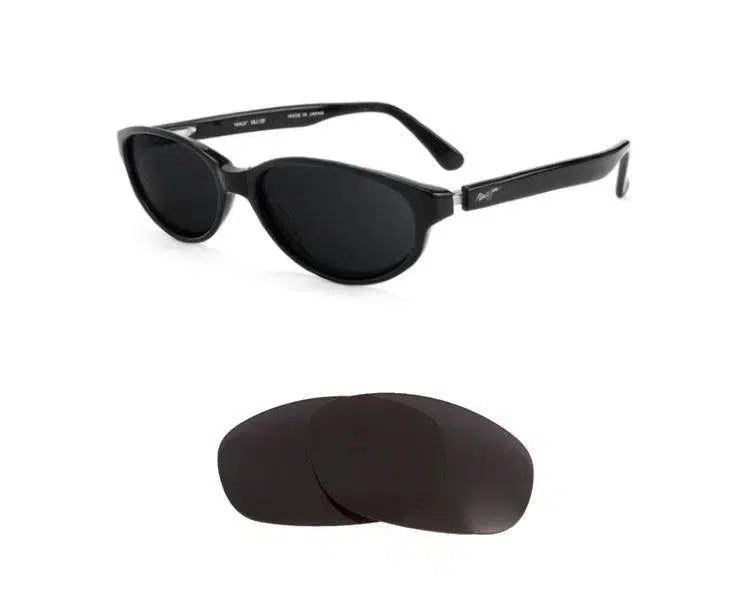 Maui Jim North Shore MJ158-Replacement Lenses-Volcanic Black-Non-Polarized-Seek Optics
