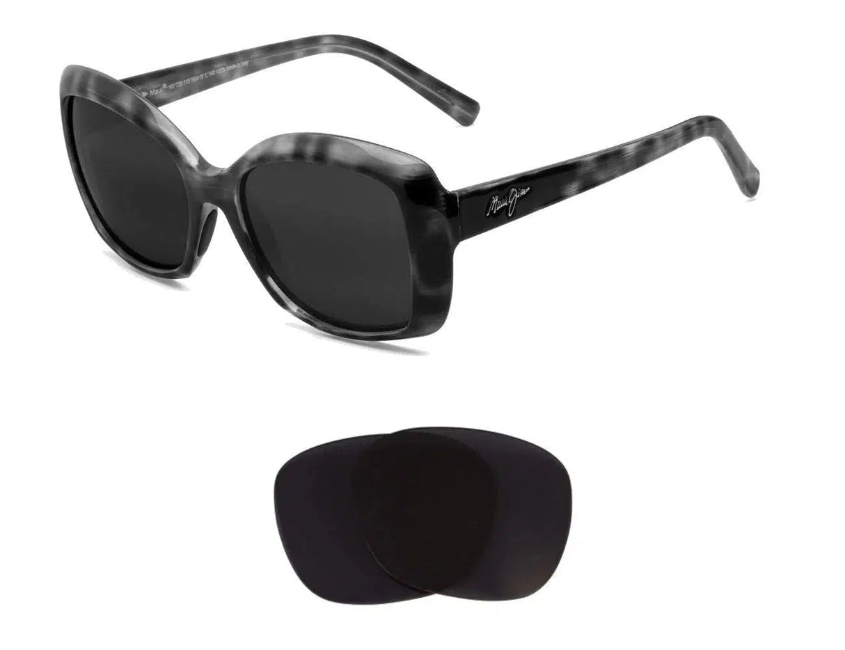Maui Jim Orchid MJ735-Replacement Lenses-Volcanic Black-Non-Polarized-Seek Optics