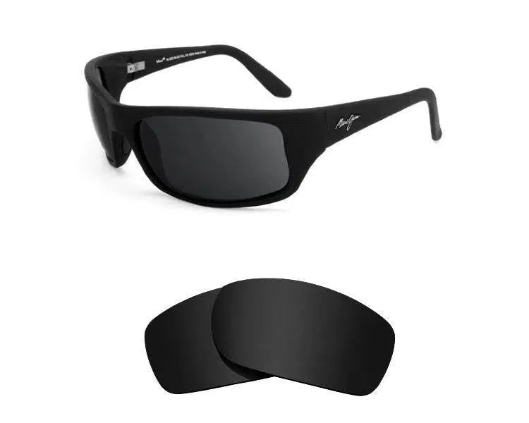 Maui Jim Peahi MJ202-Replacement Lenses-Volcanic Black-Non-Polarized-Seek Optics