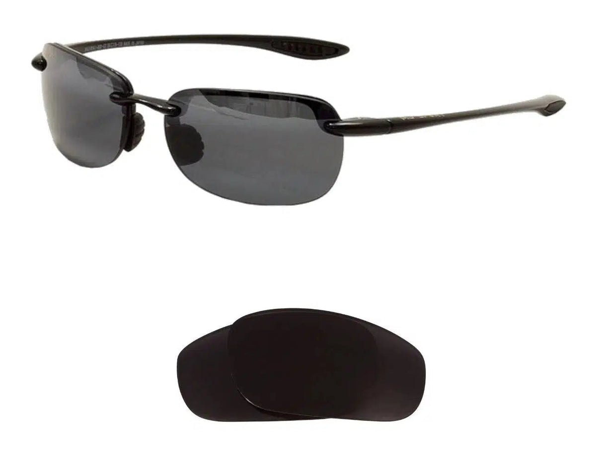 Maui Jim Sandy Beach MJ408-Replacement Lenses-Volcanic Black-Non-Polarized-Seek Optics