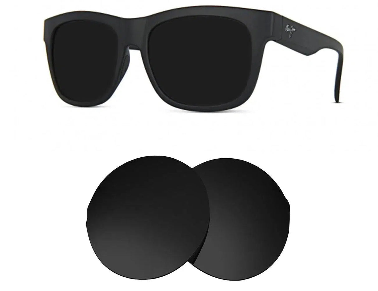 Maui Jim Snapback MJ730-Replacement Lenses-Volcanic Black-Non-Polarized-Seek Optics