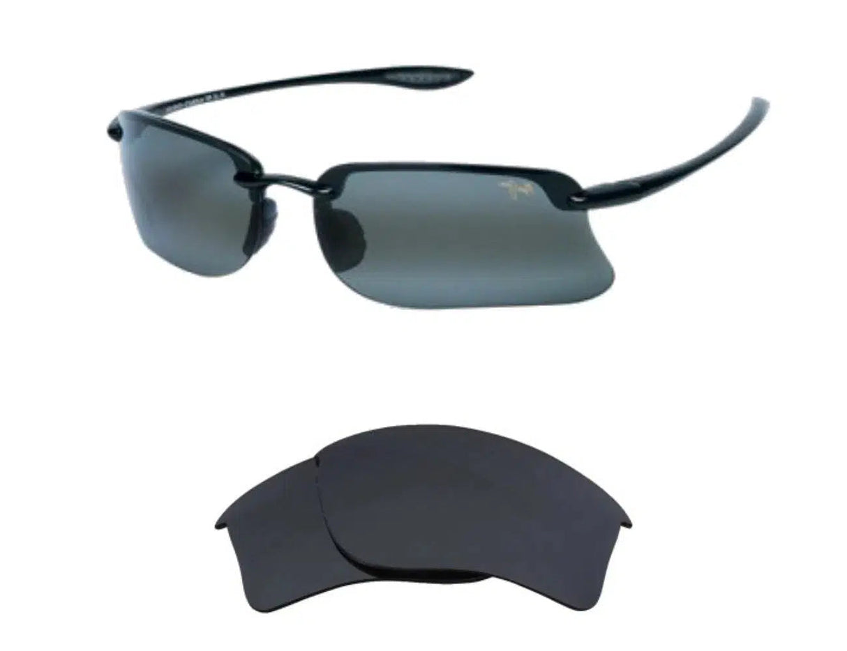 Maui Jim Turtle Bay MJ411-Replacement Lenses-Volcanic Black-Non-Polarized-Seek Optics
