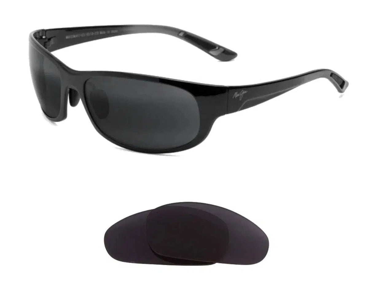 Maui Jim Twin Falls MJ417-Replacement Lenses-Volcanic Black-Non-Polarized-Seek Optics