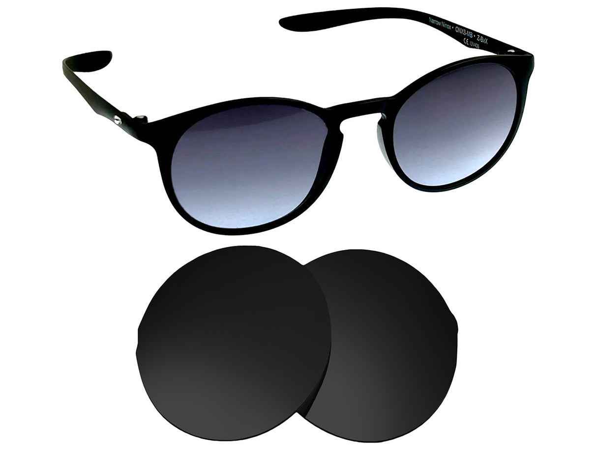 Flying Eyes Optics Ninox (Narrow)-Replacement Lenses-Volcanic Black-Non-Polarized-Seek Optics