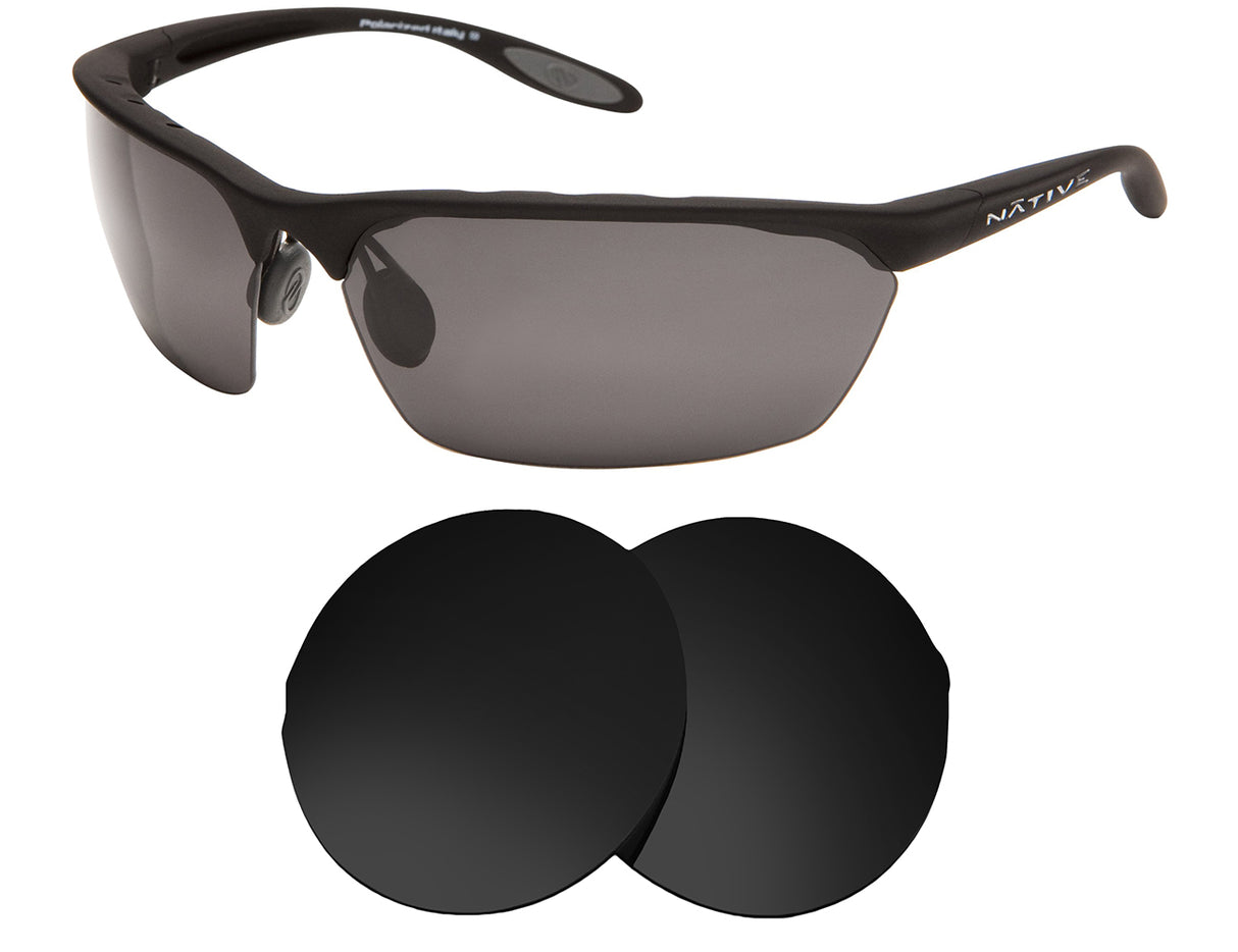 Native Sprint-Replacement Lenses-Volcanic Black-Non-Polarized-Seek Optics
