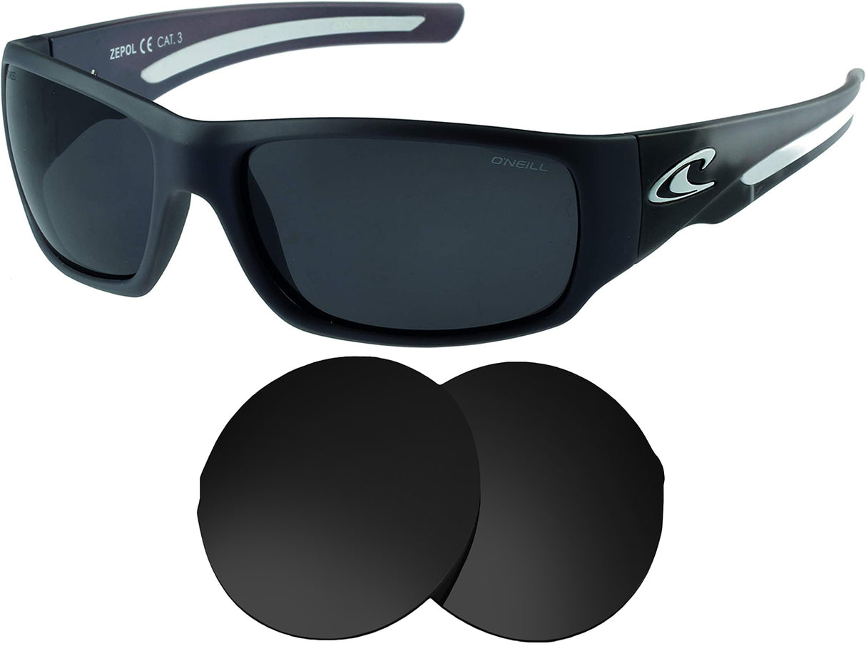 O'Neill Zepol-Replacement Lenses-Volcanic Black-Non-Polarized-Seek Optics
