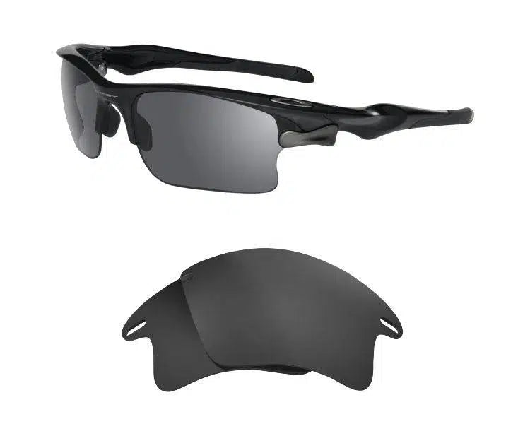 Oakley Fast Jacket XL (Low Bridge)-Replacement Lenses-Volcanic Black-Non-Polarized-Seek Optics